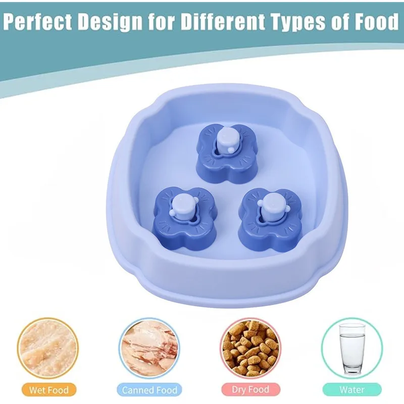 Tazón anti-vuelco para gatos y perros – Alimentación lenta giratoria - imagen 5