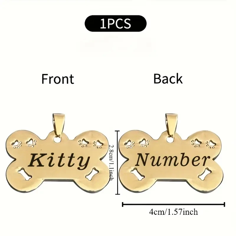 Placa identificación personalizada con huella para perro y gato - imagen 4