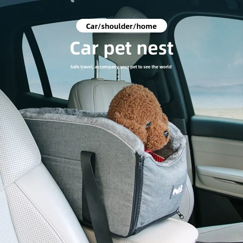 Cojín Transportín para Gatos y Perros Pequeños – Asiento Coche Consola Central - imagen 3