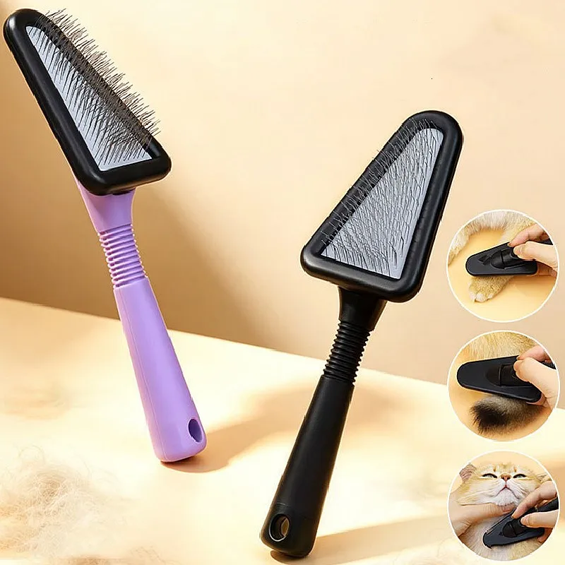Cepillo triangular para perros y gatos – Cepillo facial y masaje para mascotas - imagen 3