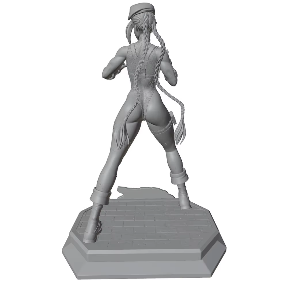 Miniatura de personaje anime gris impresa en 3D, sin montar casero - imagen 2