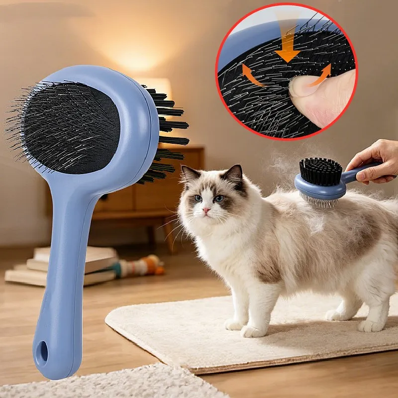 Cepillo doble cara para perros y gatos – Masaje y deslanador - imagen 4