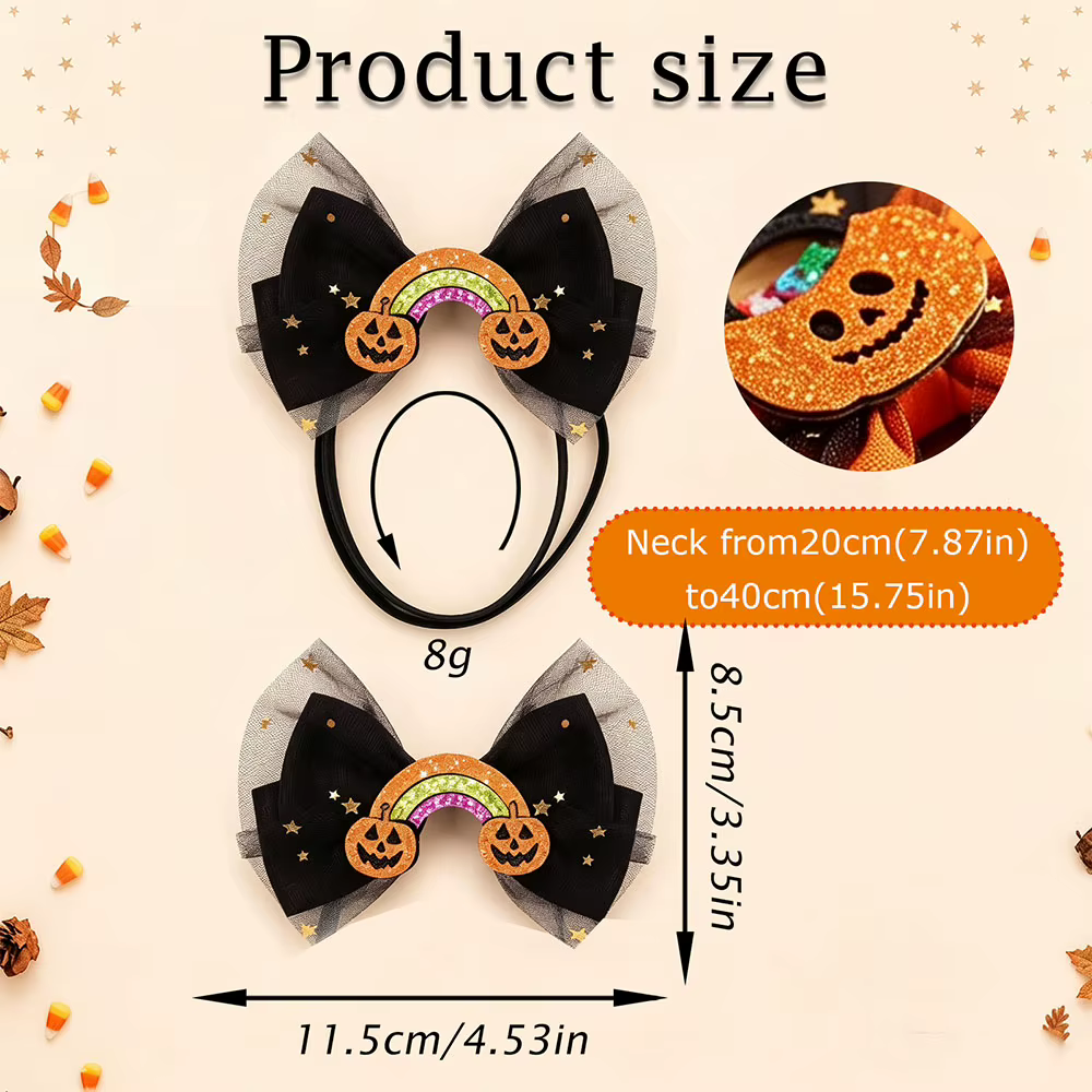 Lazos de encaje Halloween para perros – Ajustables y elásticos - imagen 5