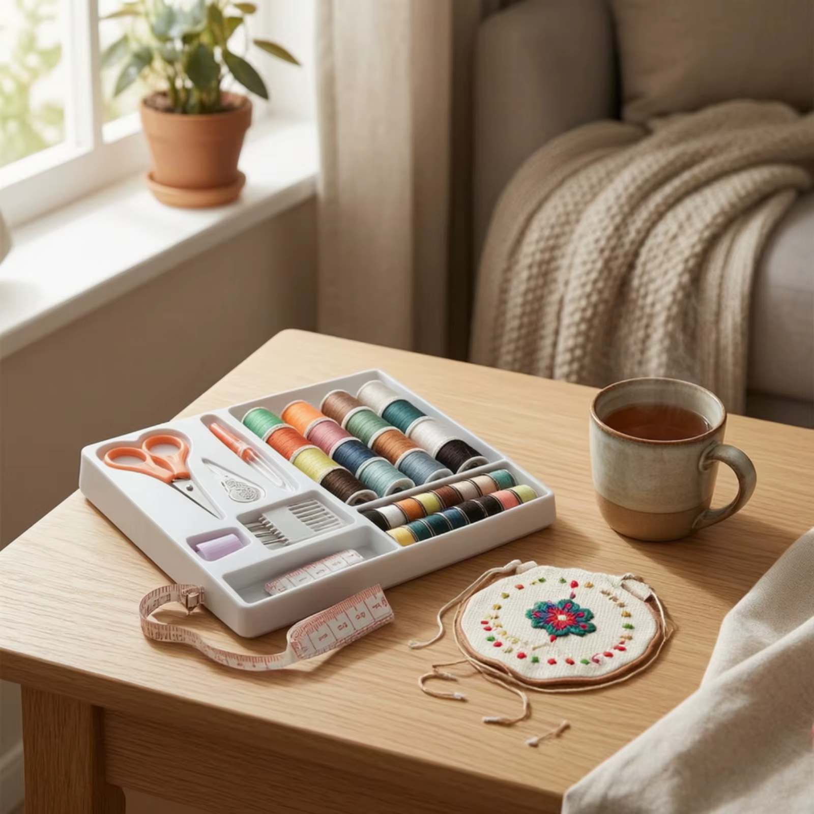 Kit costura principiantes bandeja organizadora – Hogar y dormitorio - imagen 4