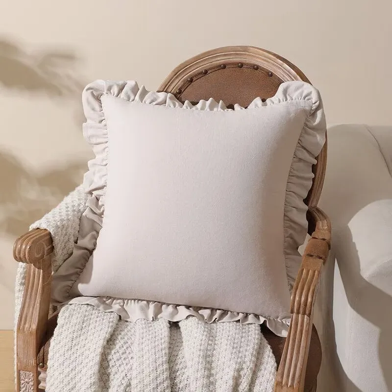 Funda de cojín con volantes para gatos y perros – suave y decorativa - imagen 3