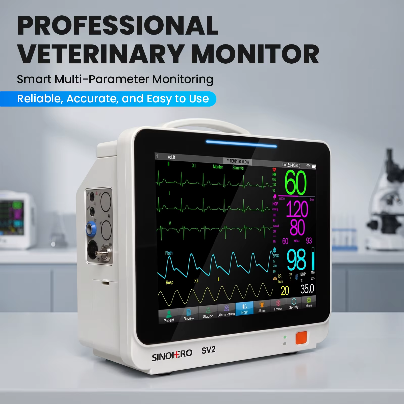 Monitor SV2 completo con accesorios veterinarios incluidos