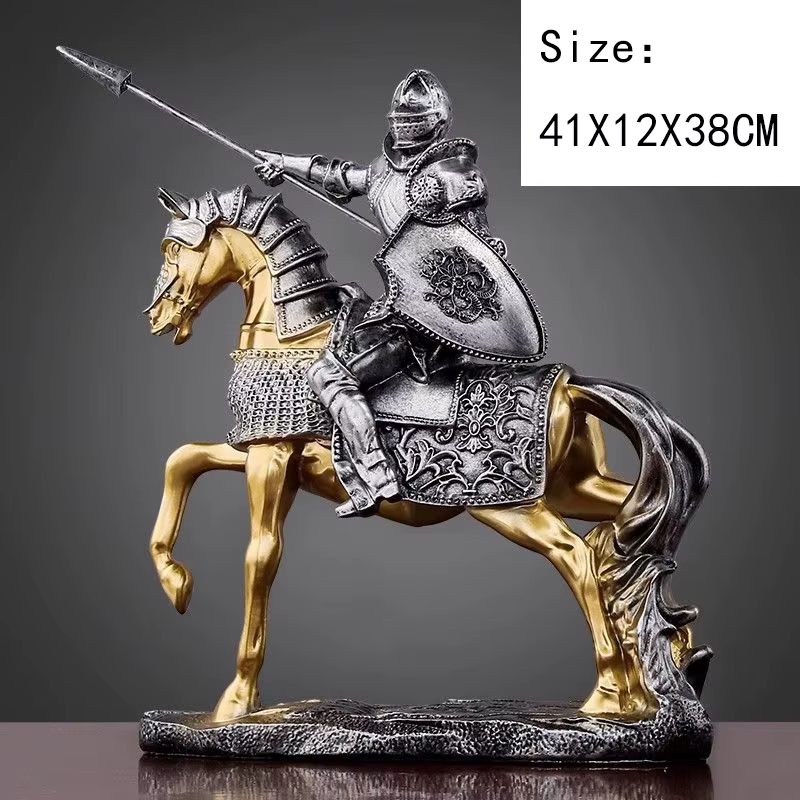Figuras miniatura caballeros medievales vintage – Decoración hogar y oficina - imagen 4