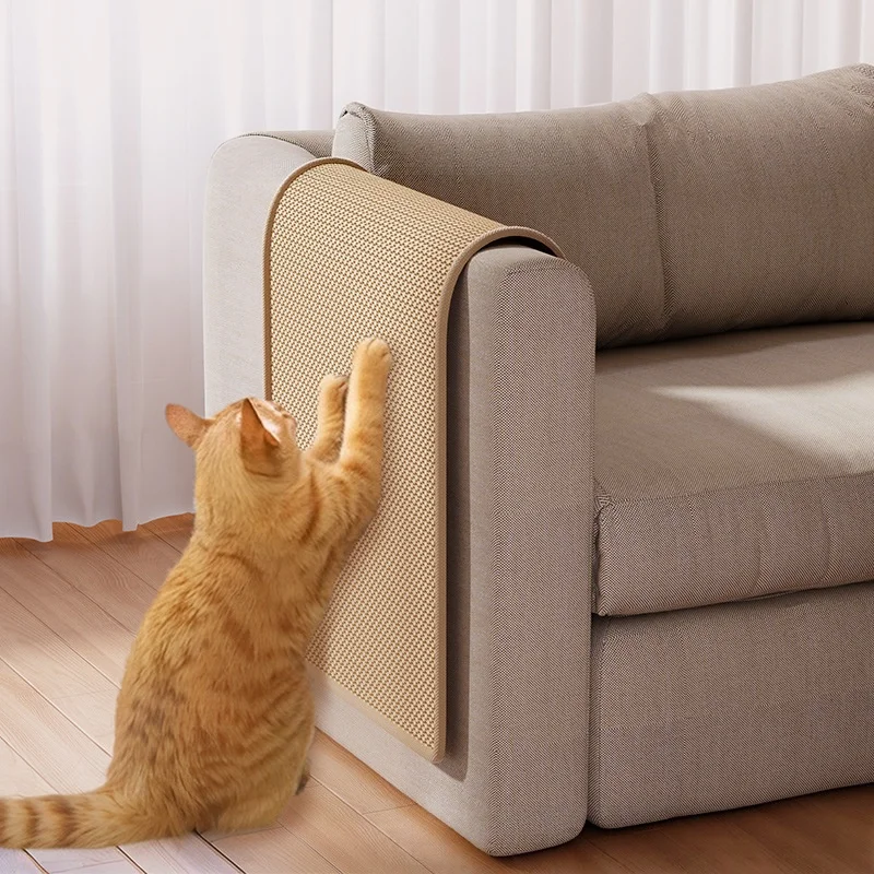 Detalle de la textura de sisal para rascador de gato