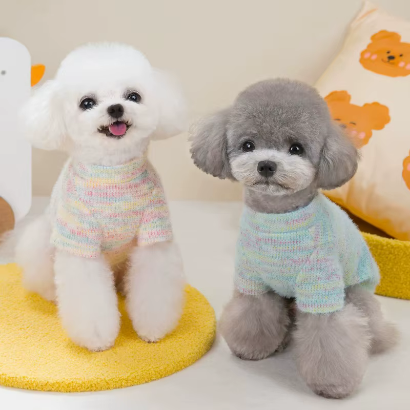 Jersey de punto arcoíris para perros y gatos - imagen 3