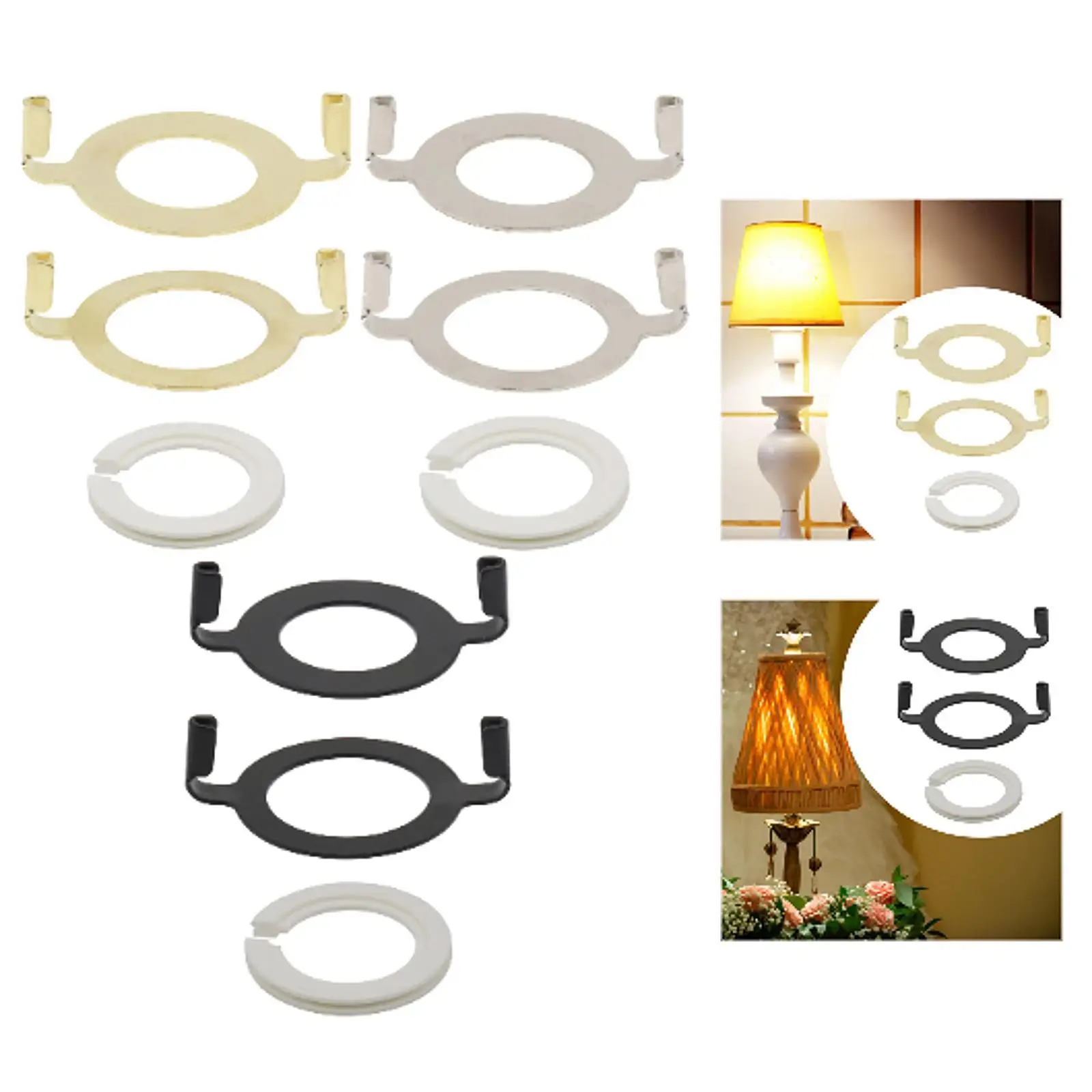 Adaptador E27 a E14 para lámpara tipo arco – Soporte metálico con anillo reductor - imagen 4