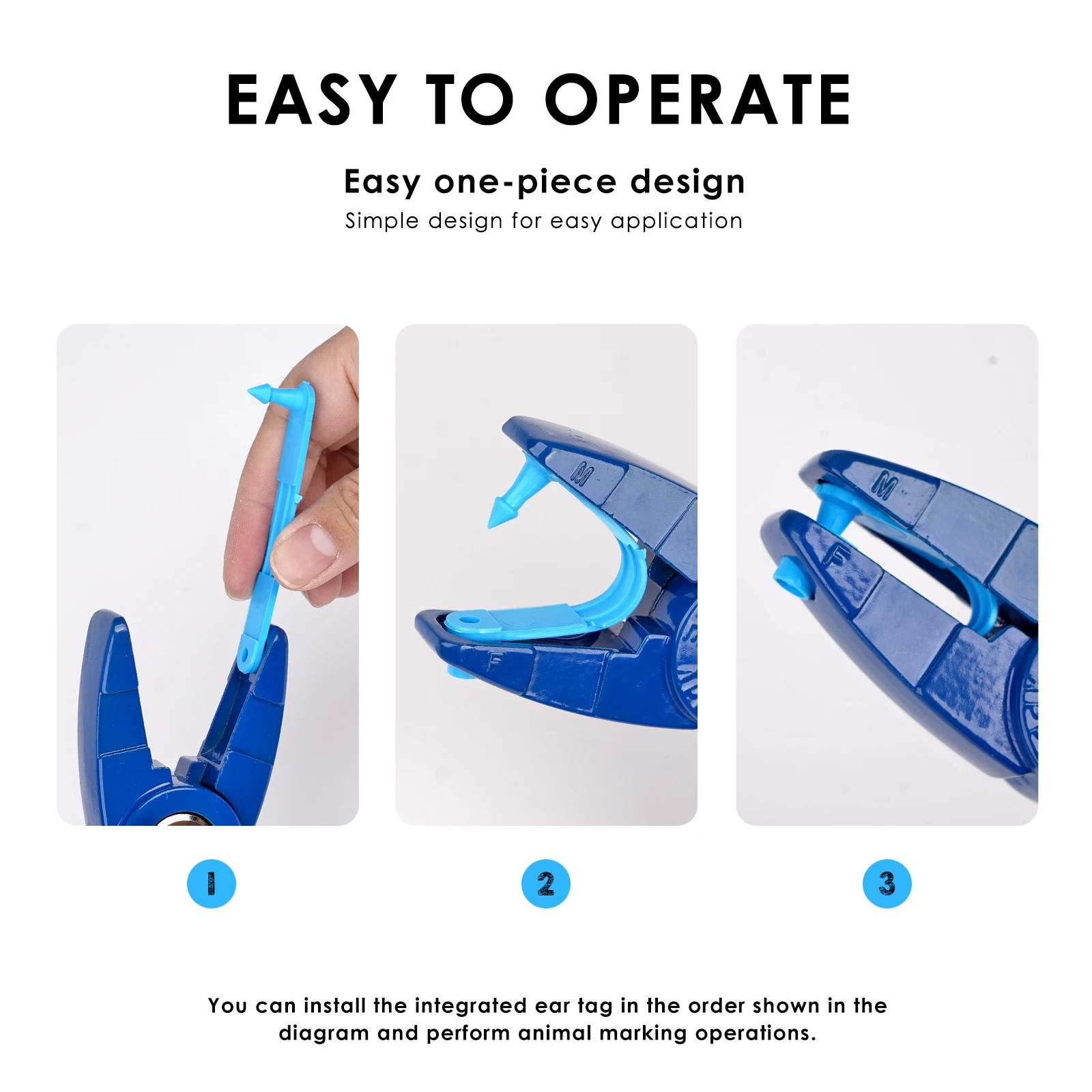 Vista frontal de etiqueta aplicada