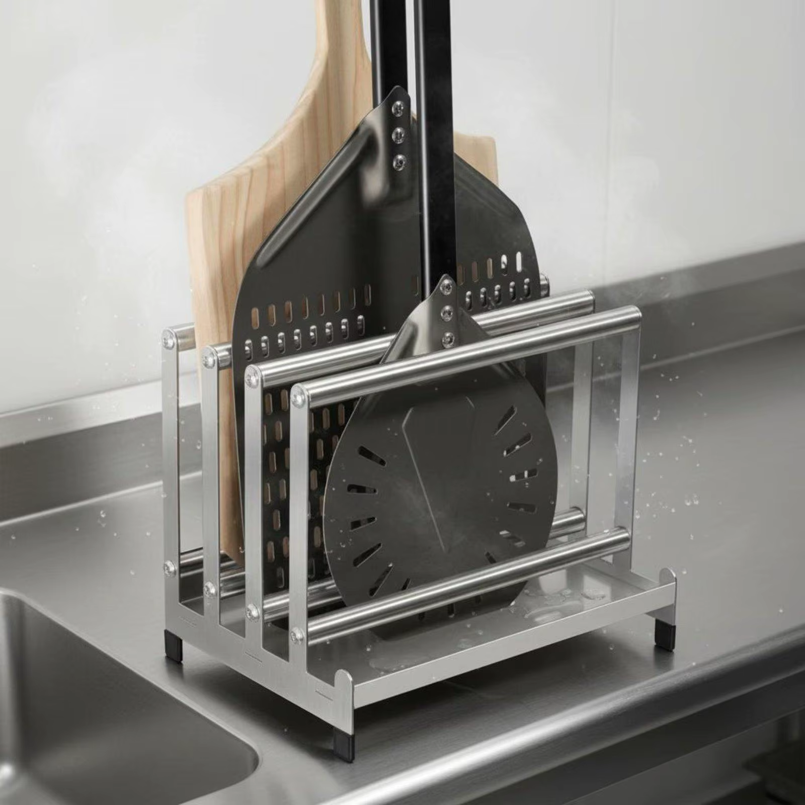 Soporte Pala Pizza Acero Inoxidable – Ventilado y Resistente - imagen 2