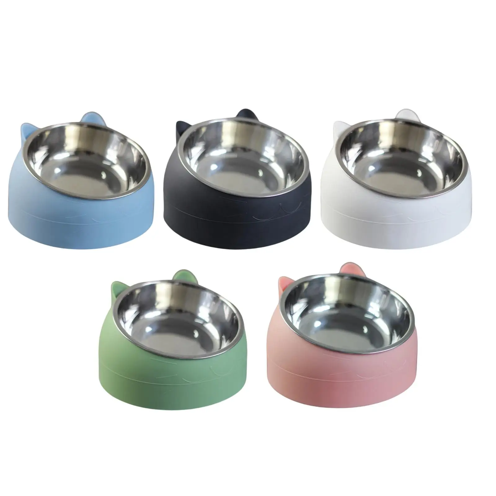 Comedero elevado para mascotas de acero inoxidable con base antideslizante