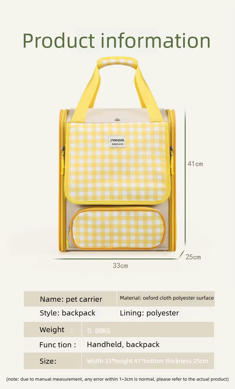 Diseño ergonómico del bolso para mascotas