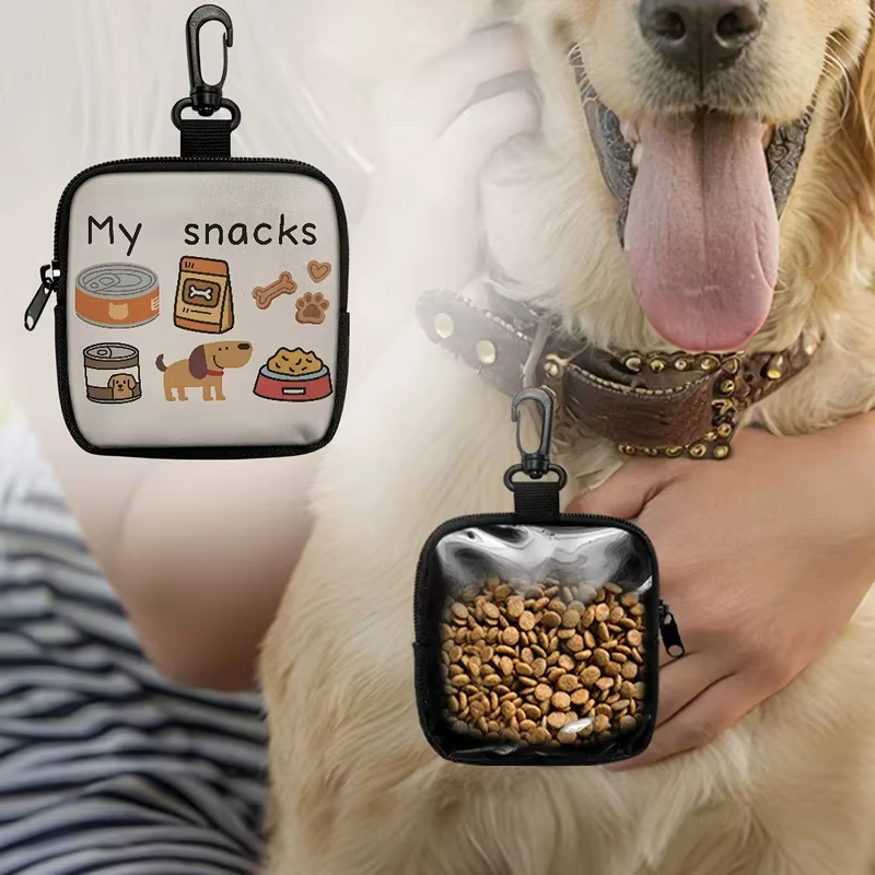 Bolsa de premios para perros con mosquetón y cremallera