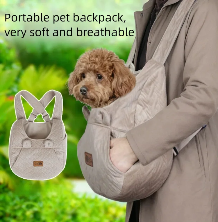 Mochila transportadora de forro polar para gatos y perros pequeños