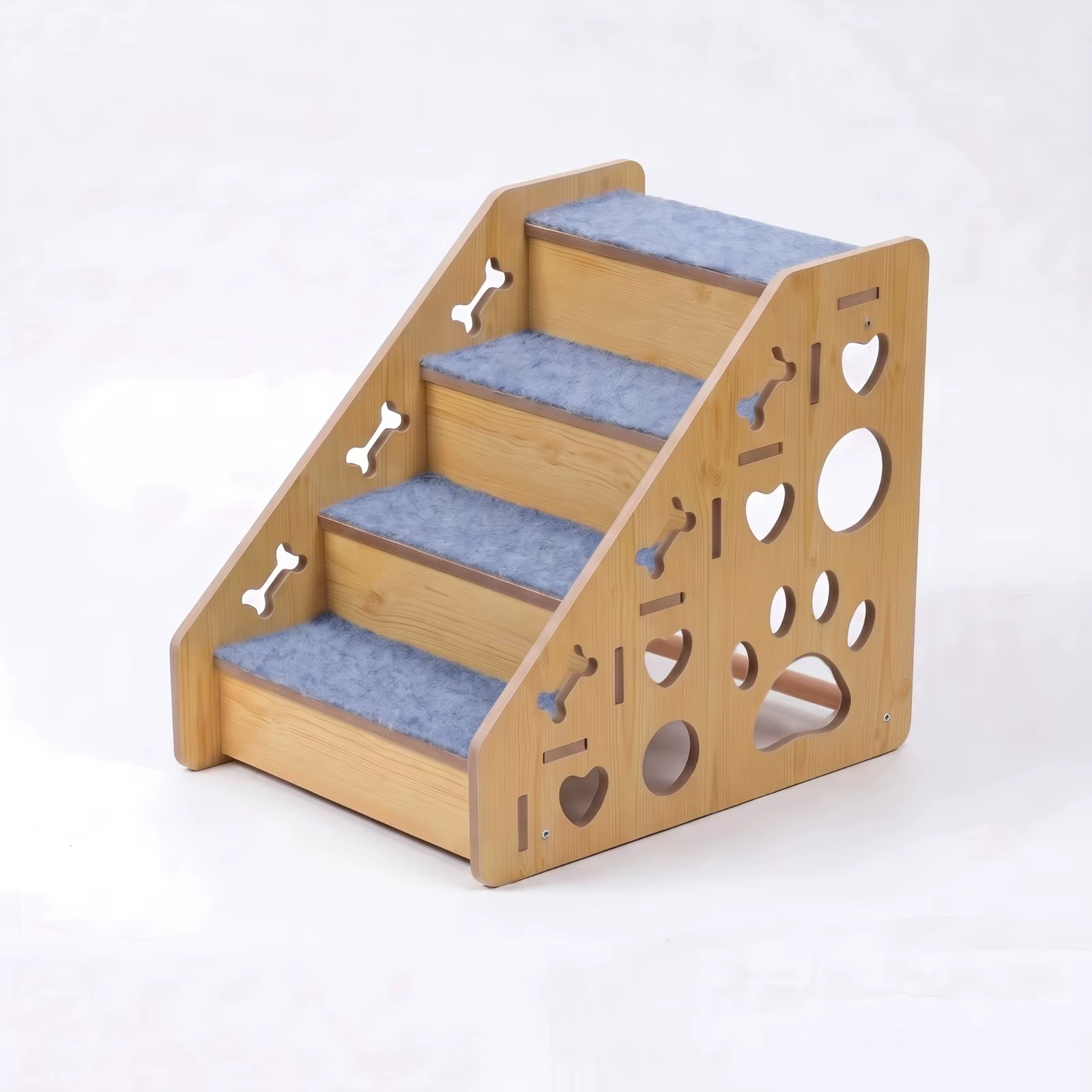 Escalera madera 4 peldaños ancha para perros pequeños - imagen 2