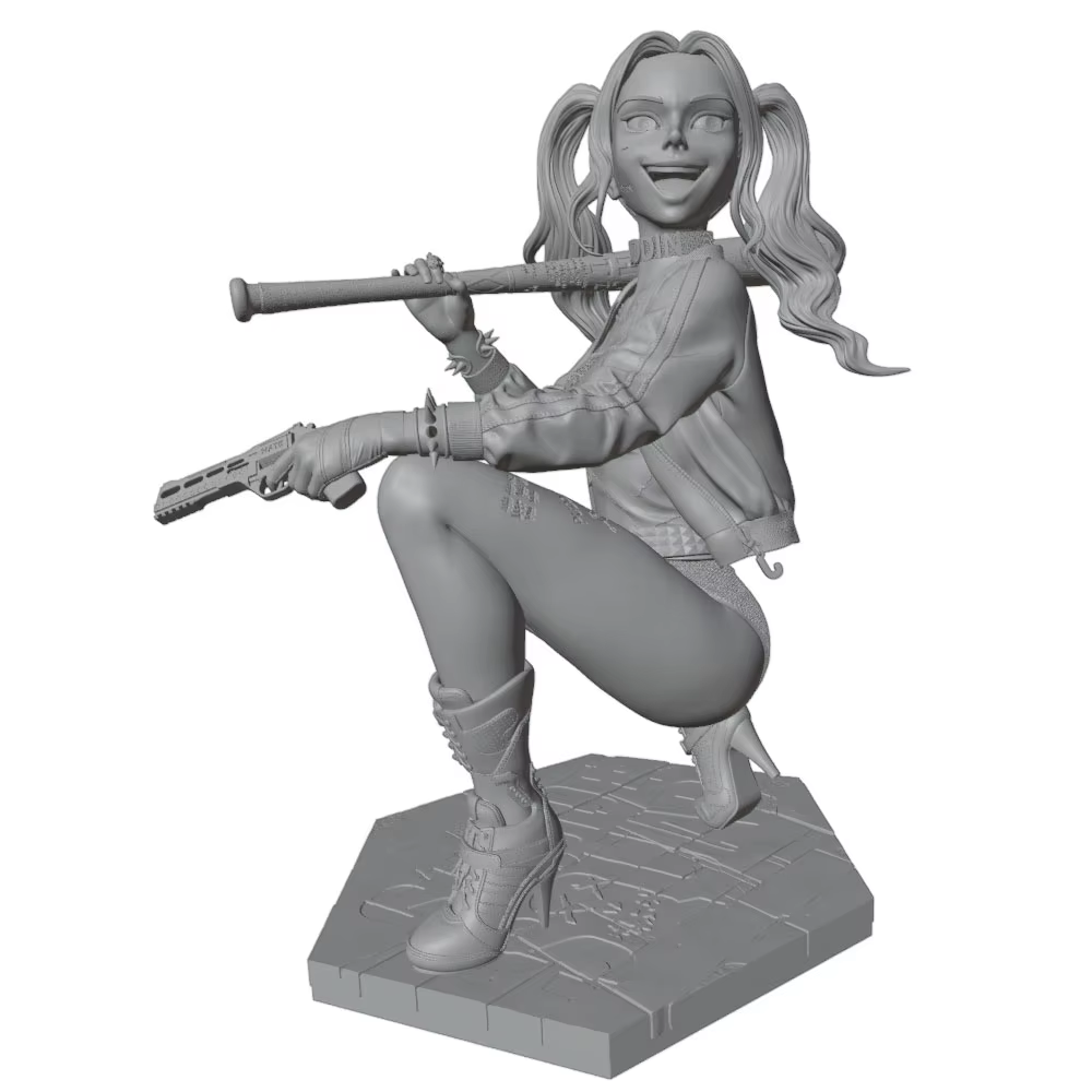 Kit figura resina 1/24 75mm chica 3D gris sin montar ni pintar - imagen 5