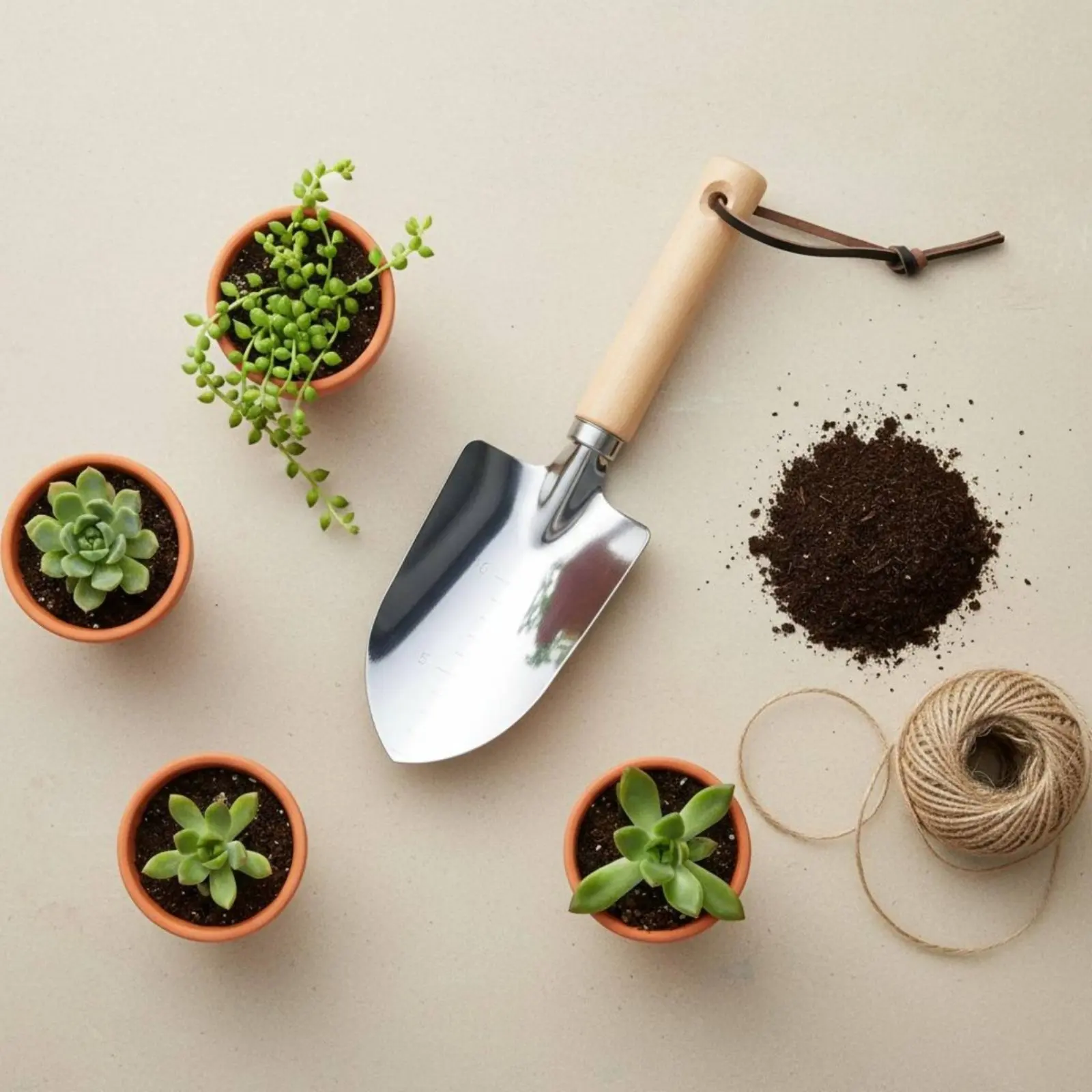 Paleta de jardín ligera de acero inoxidable para plantar y desherbar - imagen 3