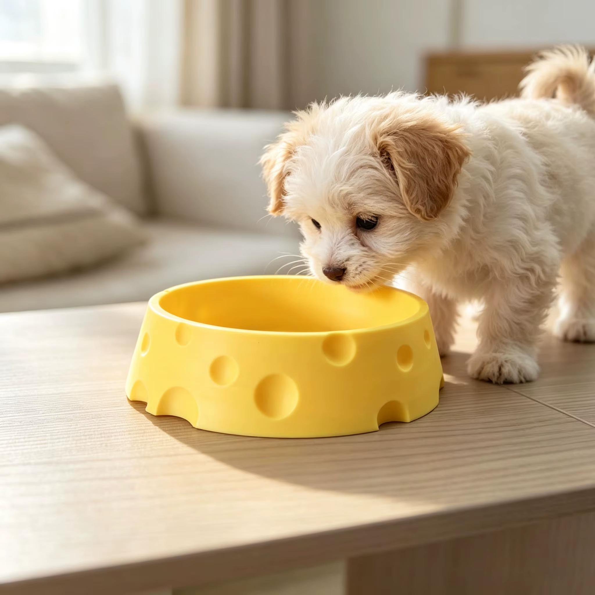 Plato con Forma de Queso para Gatos y Perros – Comedero y Bebedero para Interior - imagen 5