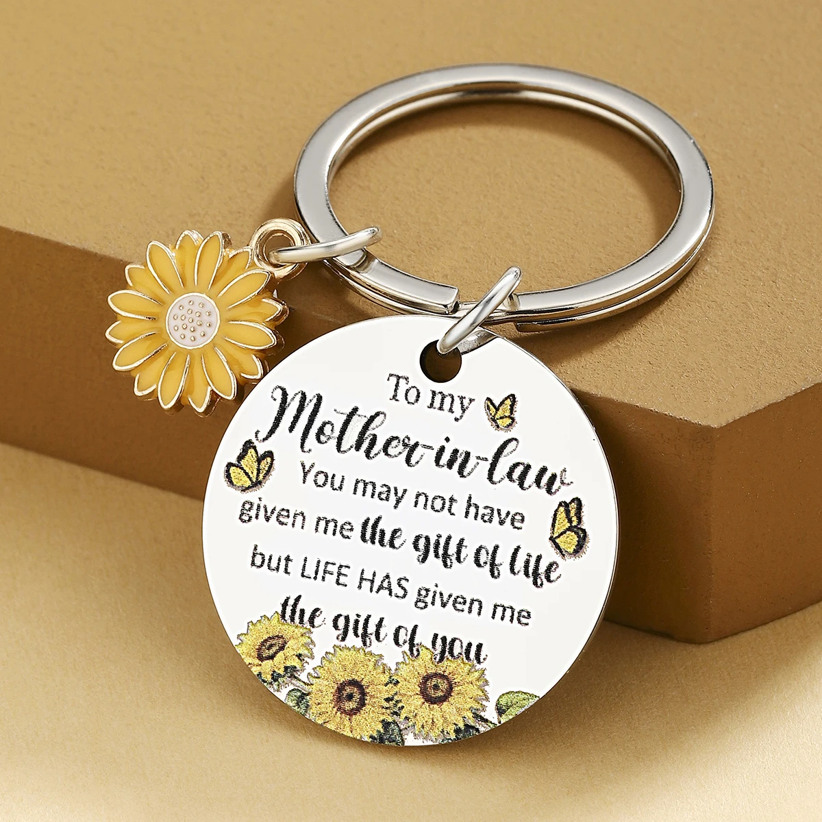 Llavero girasol detalle frontal
