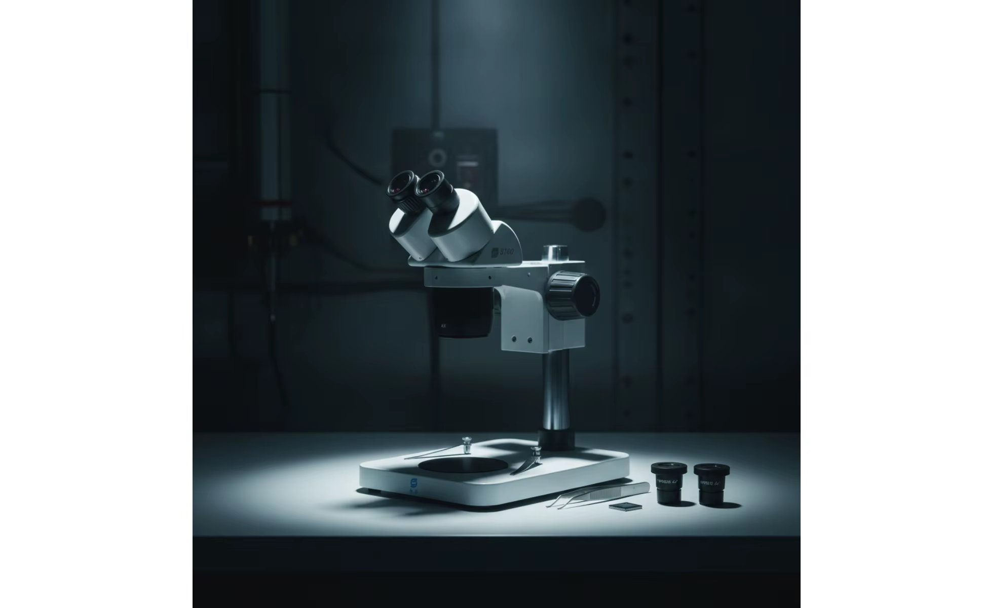 Perillas de enfoque del microscopio estereoscópico