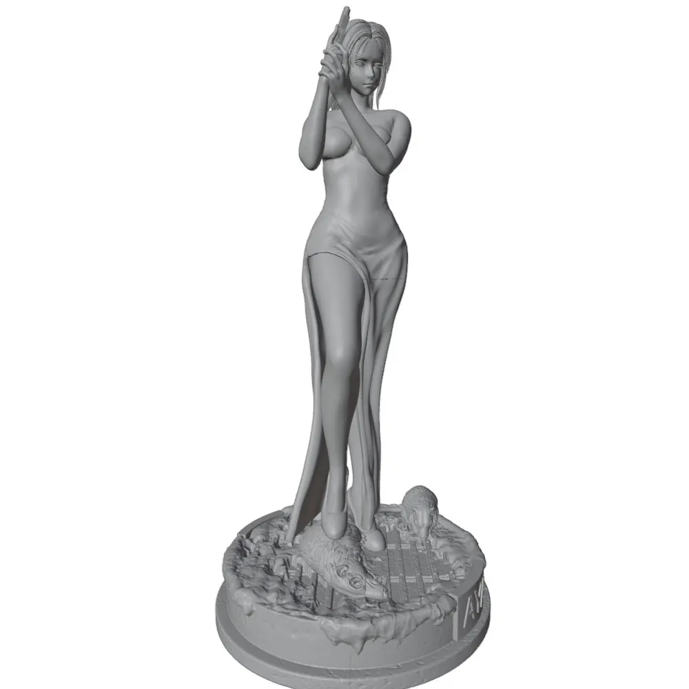 Figura de resina a escala 1/24 en gris – Modelo GK sin ensamblar ni pintar - imagen 5