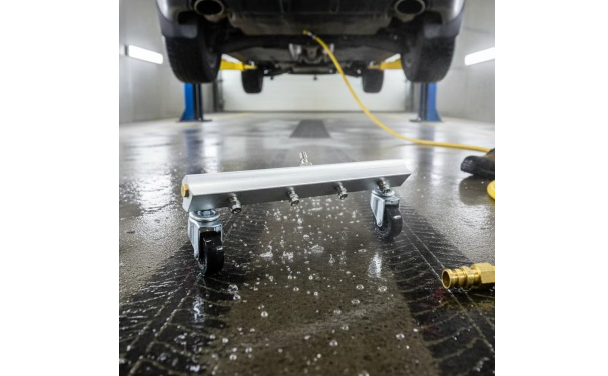 Ruedas pivotantes para maniobrar bajo el coche