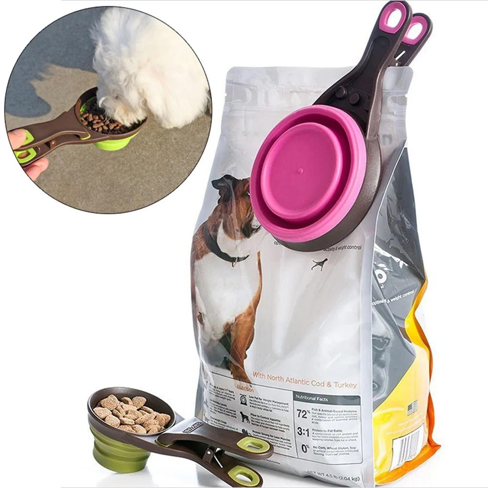 Cuchara medidora plegable de silicona para perros y gatos - imagen 3