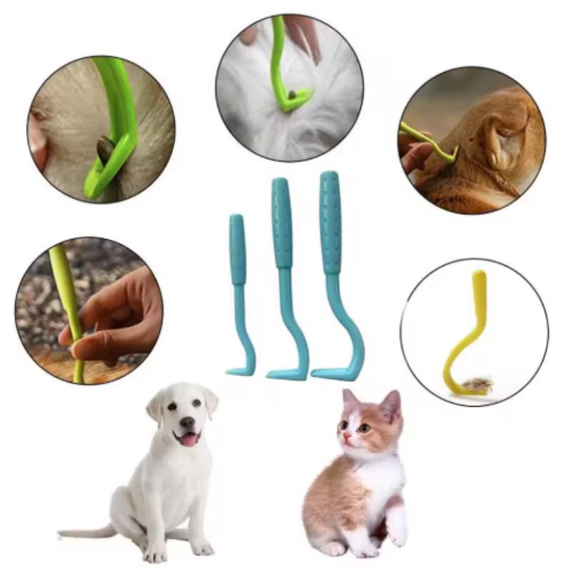 Pinza y gancho para quitar pulgas y garrapatas en gatos y perros - imagen 5