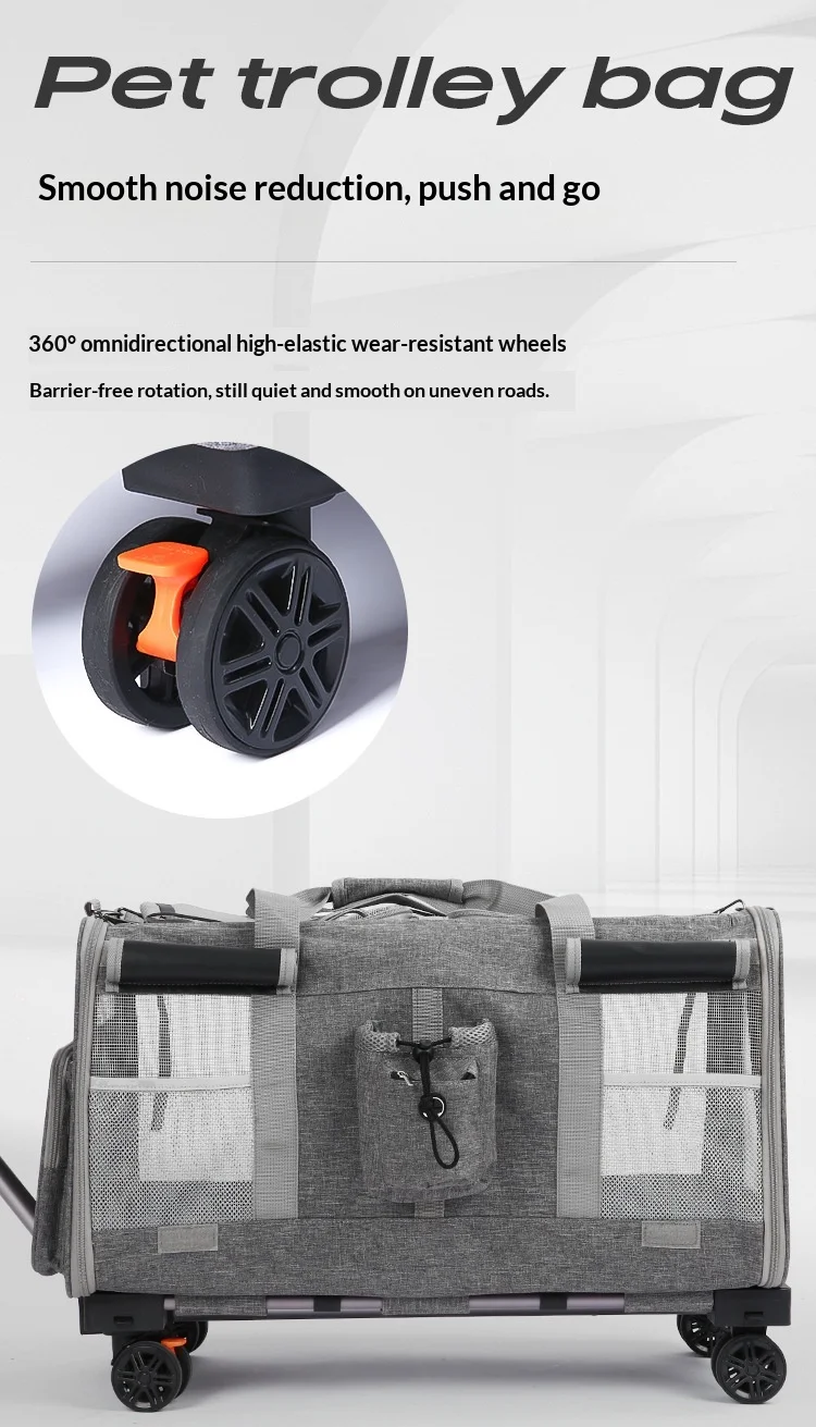Transportín plegable y desmontable para almacenamiento sencillo