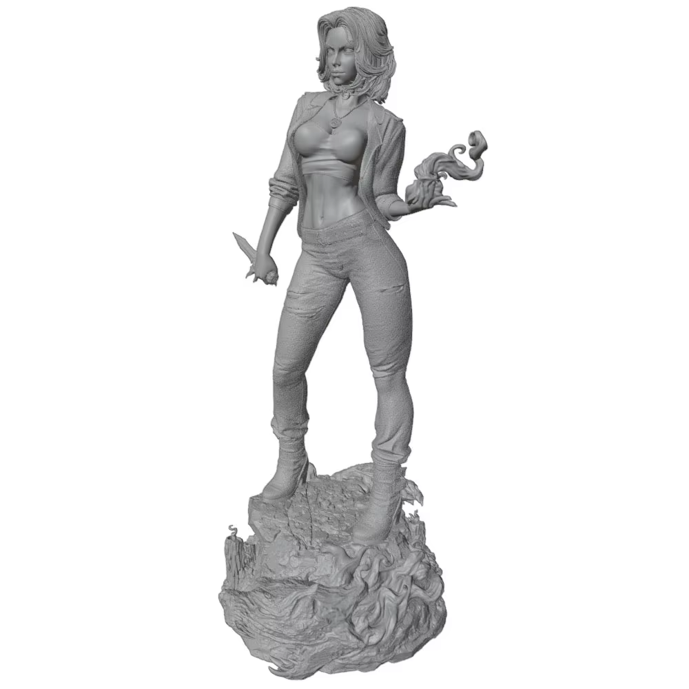 Kit de miniatura de resina DIY, figura gris impresa en 3D - imagen 4