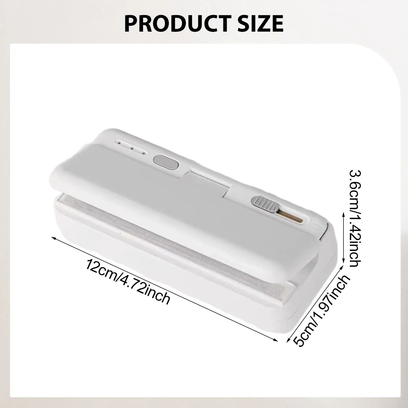 Sellador térmico manual cerrado mostrando su diseño compacto