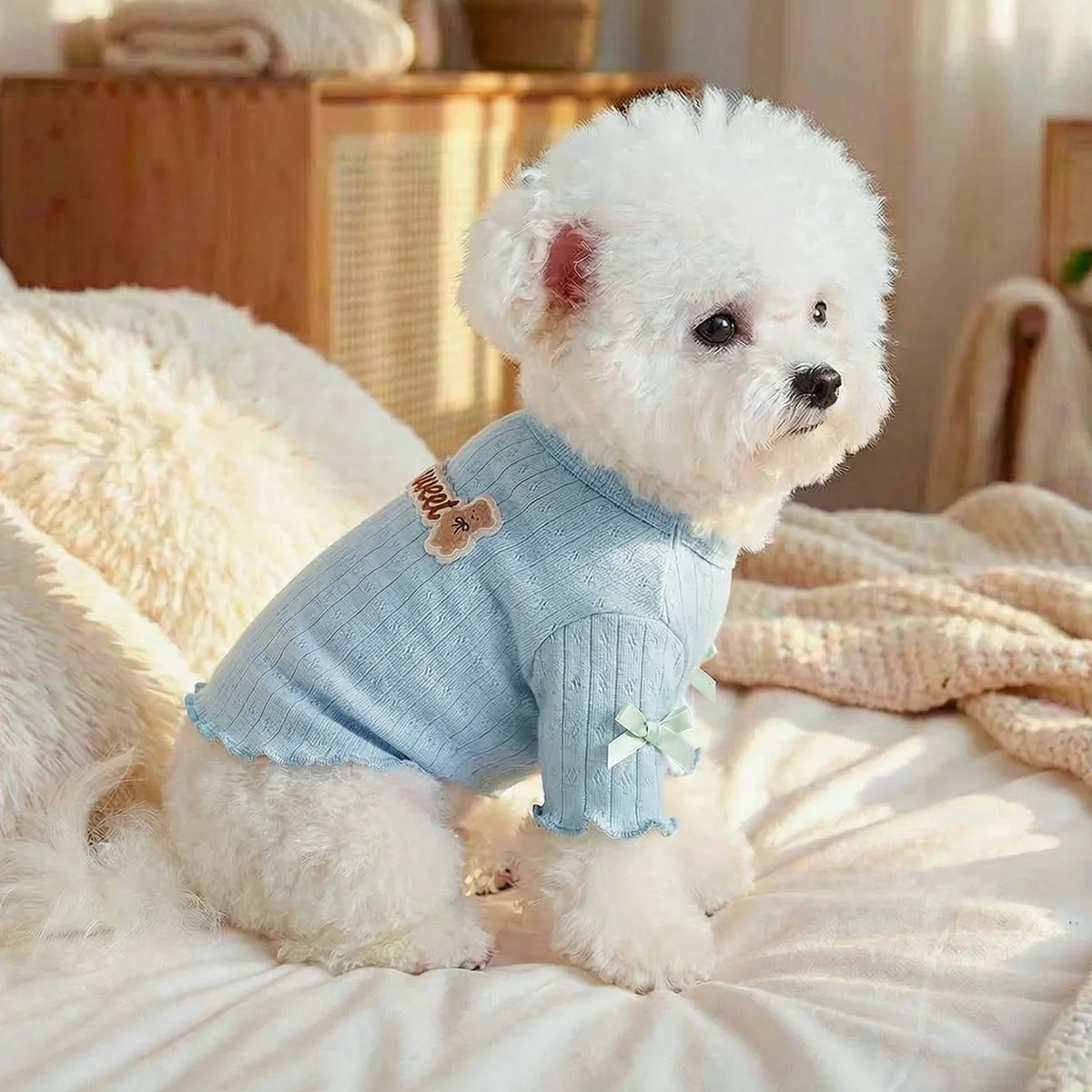 Chaleco con diseño de oso para perros pequeños