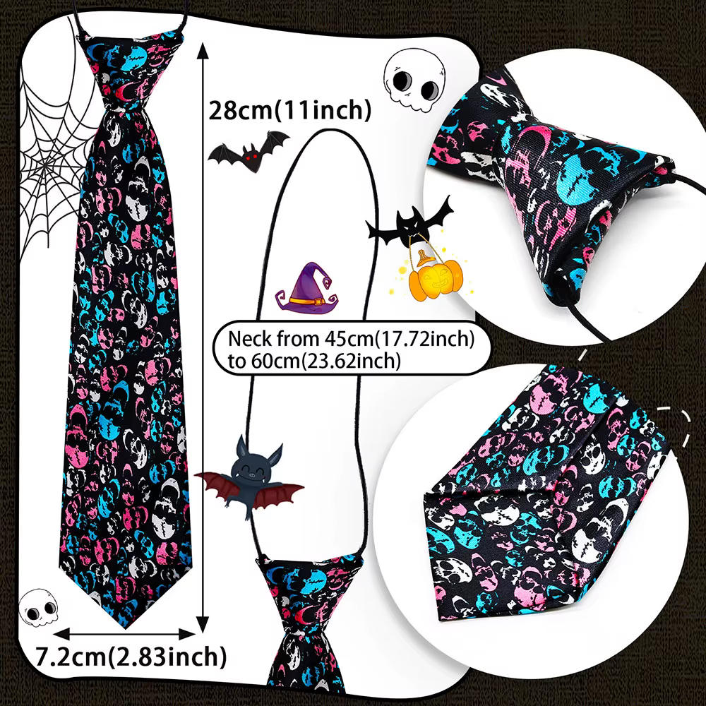 Lazos grandes para perros Halloween – corbatas ajustables de fiesta - imagen 3