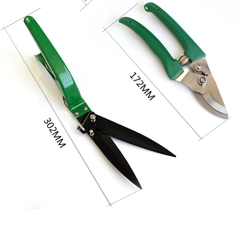 Vista lateral de herramientas de plantación