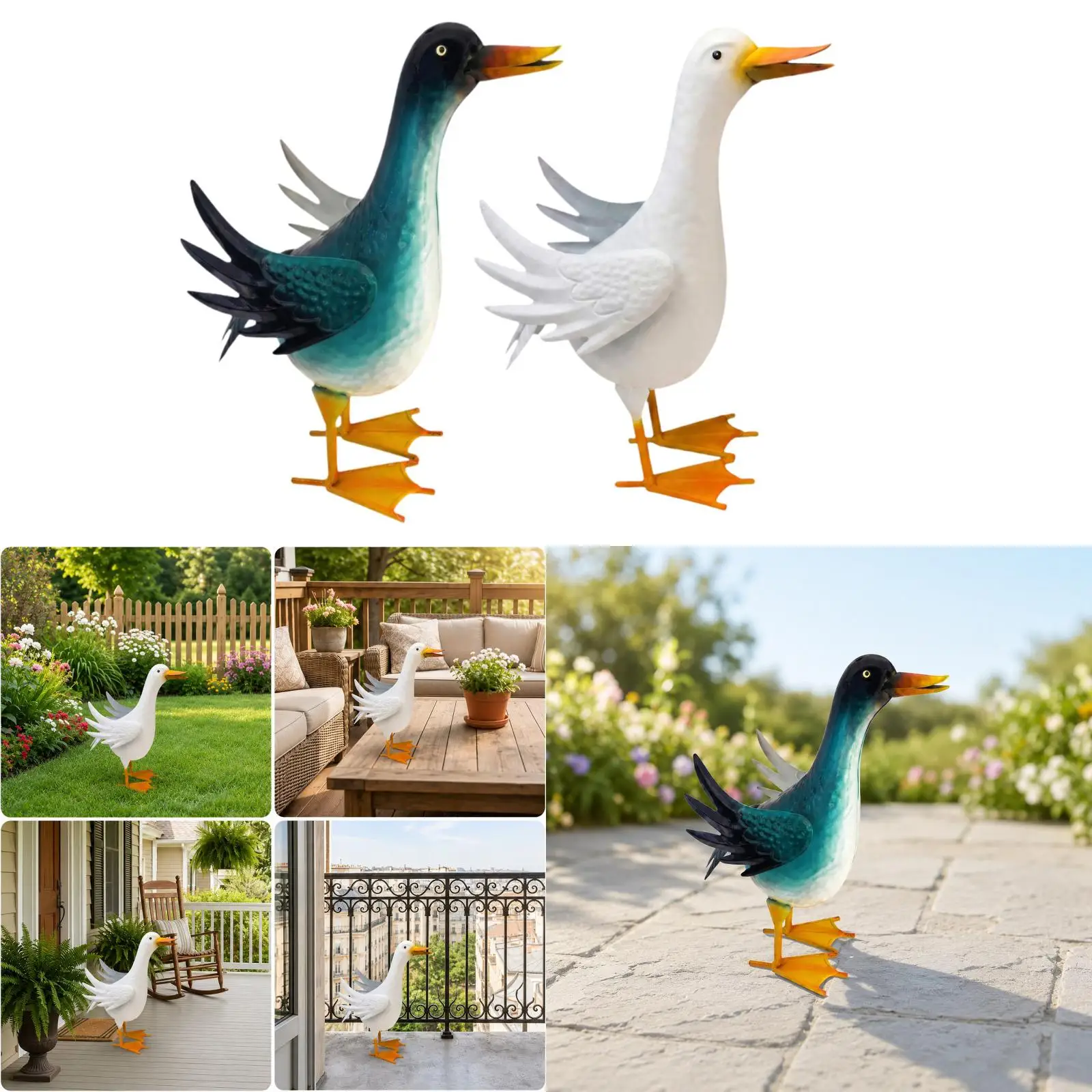 Figura de pato linda para paisajismo
