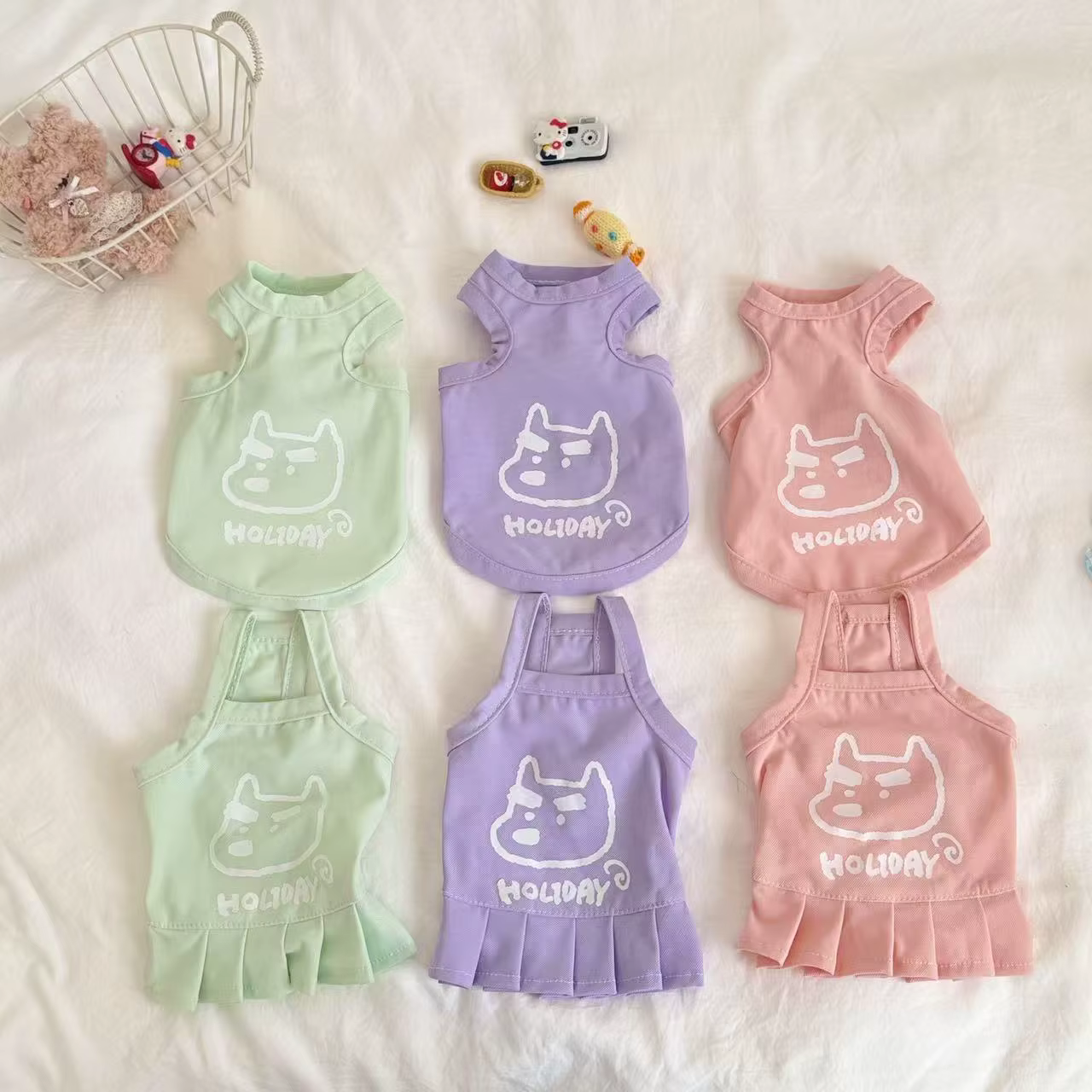 Camiseta sin mangas de verano fresca para perros y gatos pequeños - imagen 4