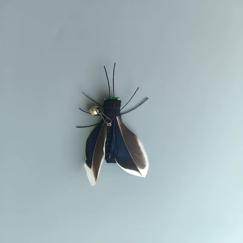 Juguete para gatos de insecto con plumas simuladas interactivo - imagen 2