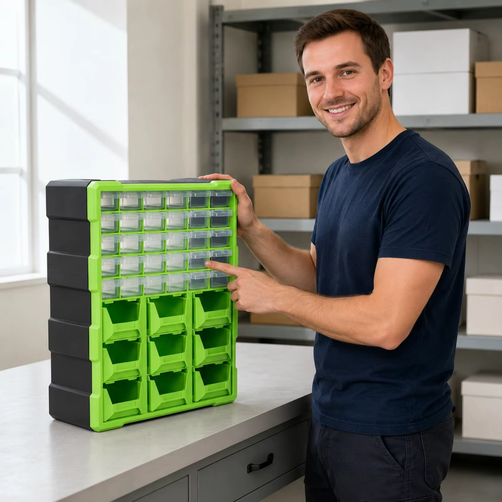 Organizador de pared con cajones transparentes para gatos y perros - imagen 5