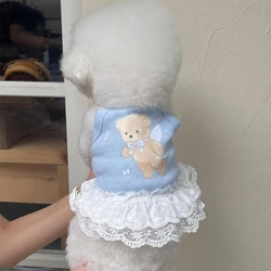 Ropa algodón verano: chaleco oso York y overol romántico encaje gato