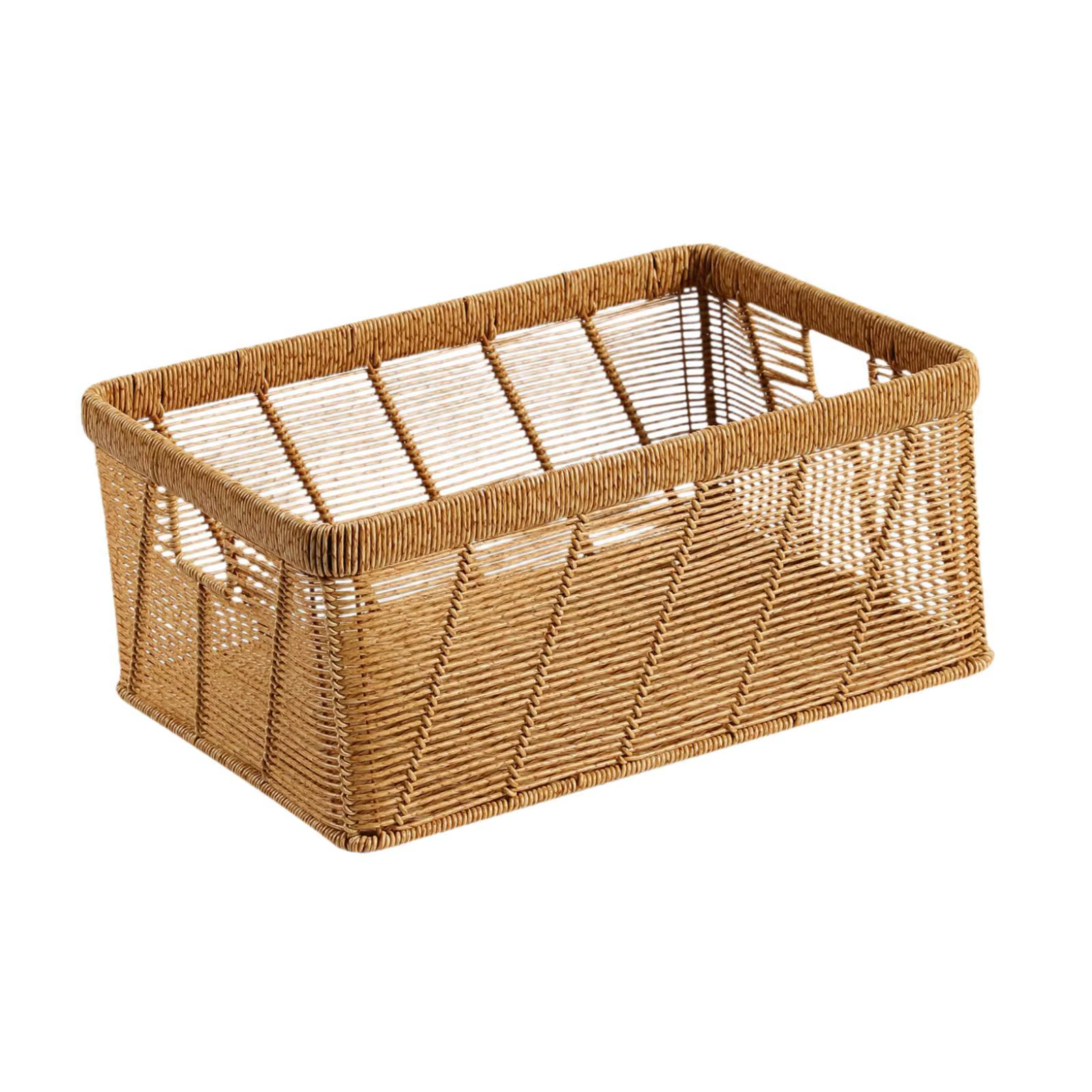 Cesta tejida con asas para organizar juguetes de gato y perro - imagen 3