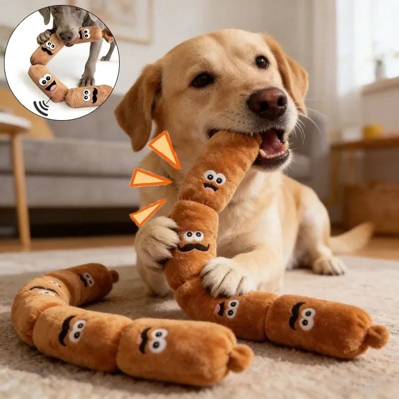 Juguete masticable portátil para perros con sonido antidesgarro - imagen 4
