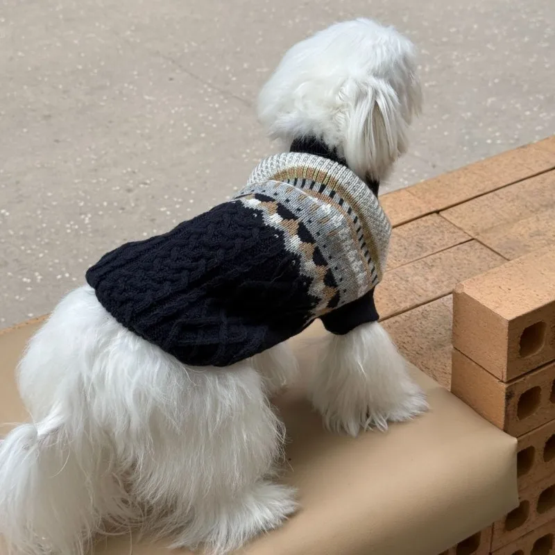 Suéter rayado otoño invierno para perros Chihuahua y Bichon