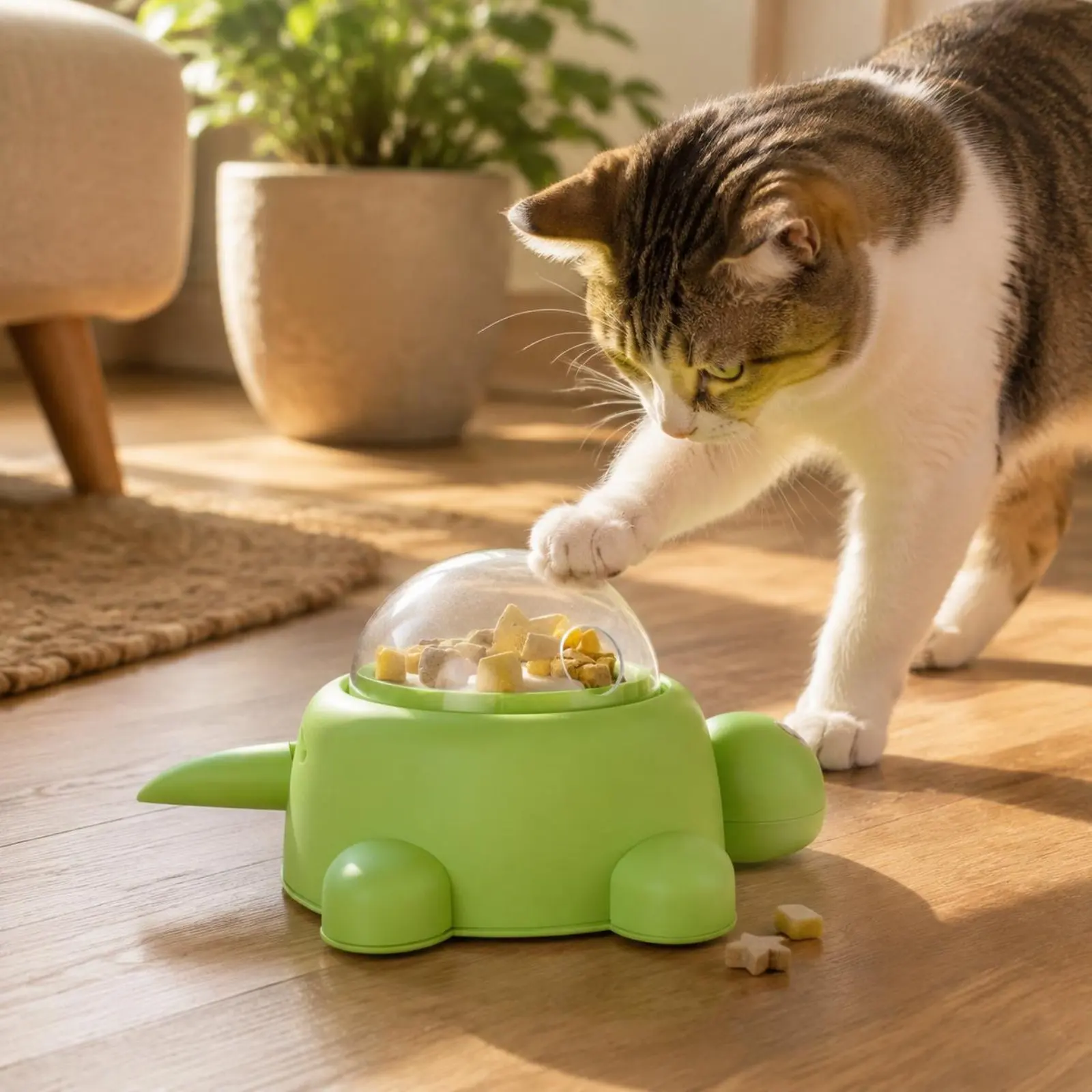 Juguete rompecabezas dispensador de comida para gatos y perros - imagen 5