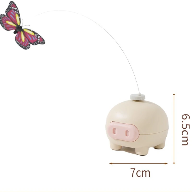Bola rodante automática con cola de mariposa para gatos