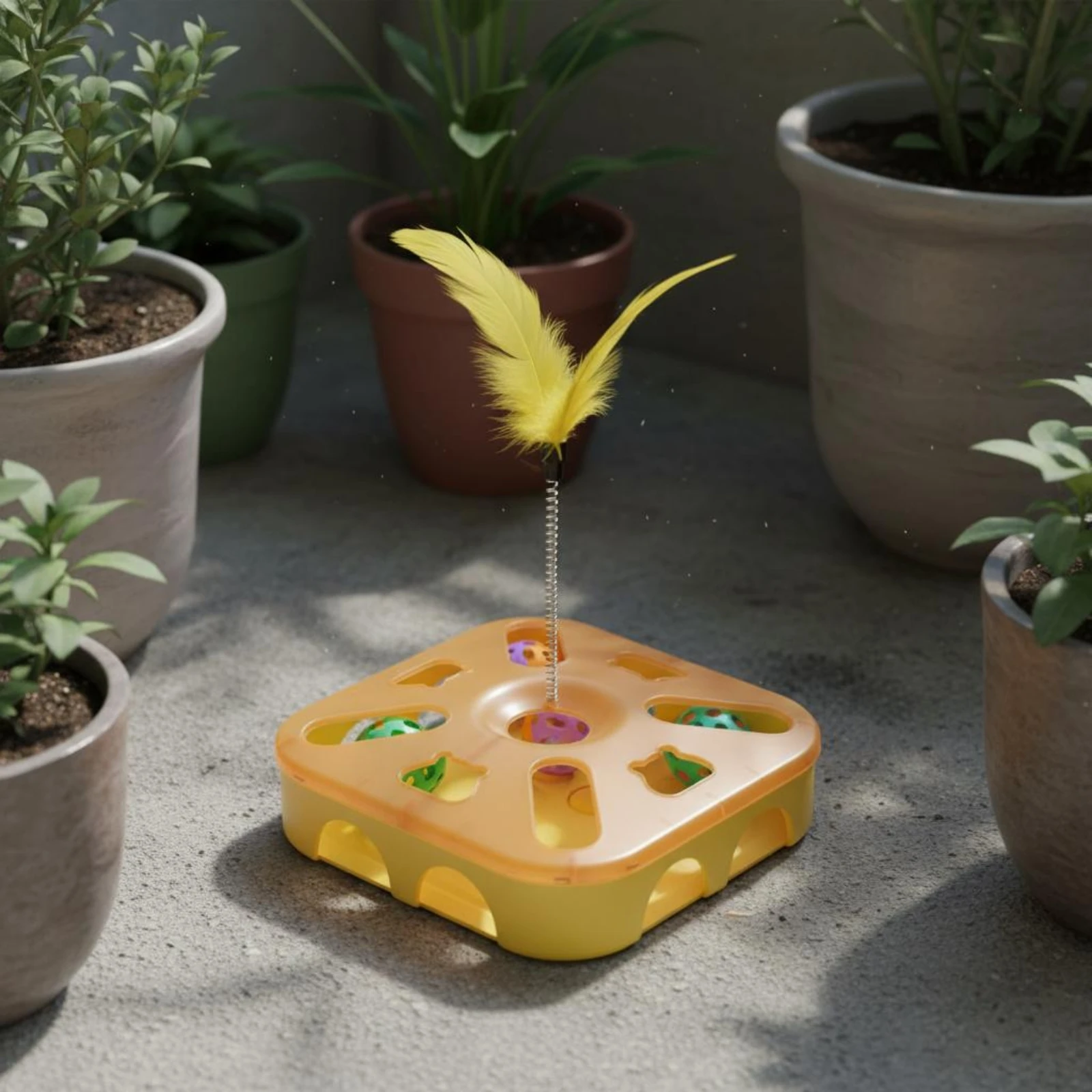 Juguete interactivo para gatos: caja de laberinto brillante - imagen 5