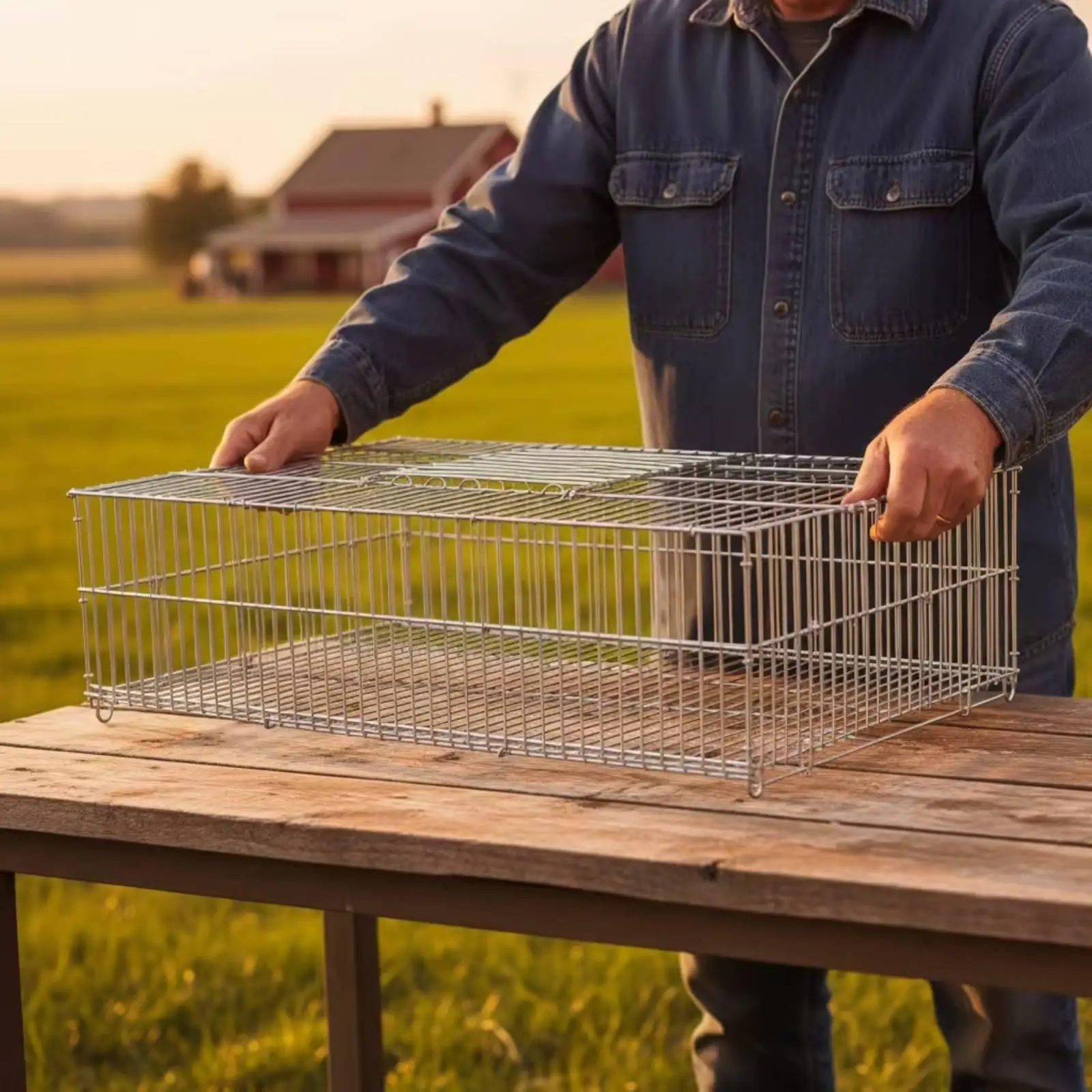 Jaula de Transporte para Gatos y Perros – Montaje Rápido
