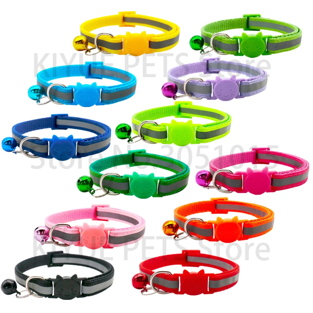 Collares reflectantes ajustables con campana KIYUE