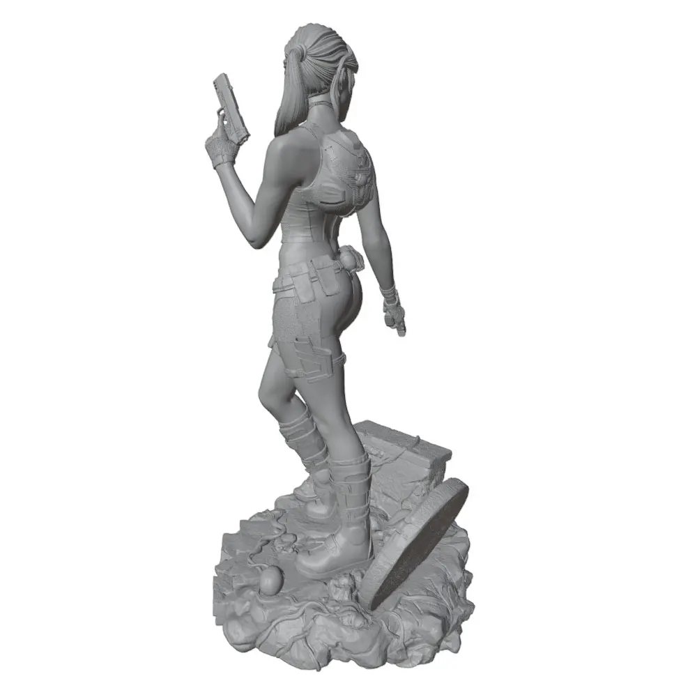 Kit modelo de resina en 3D para miniatura DIY, modelo gris